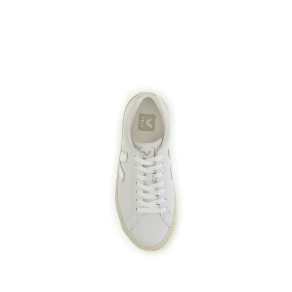 Veja White Calf Leather Bos Taurus Low Top Sneakers