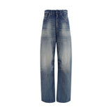 MM6 Blue Cotton Relaxed Fit Jeans