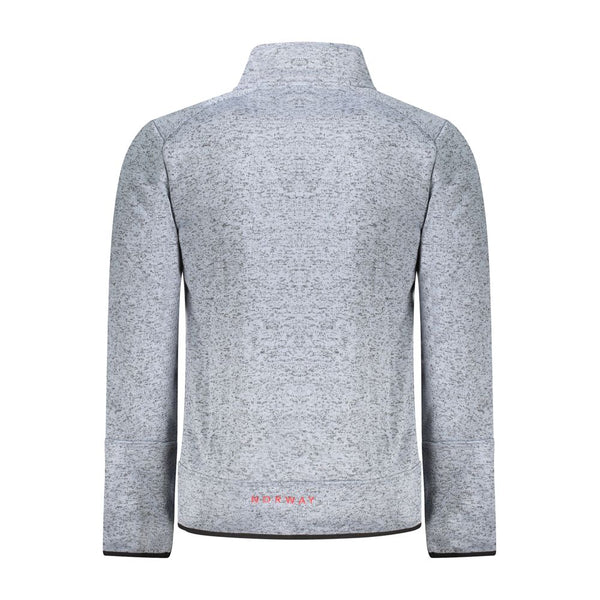Norway 1963 Blue Polyester Men Sweater With Pockets and Zipper Detail