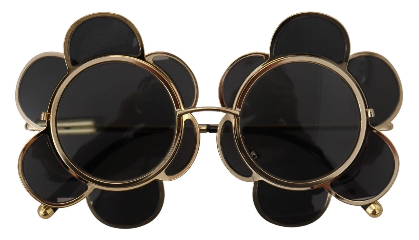 Dolce & Gabbana DG2201 Black Lens Gold Frame LIMITED EDITION Sunglasses