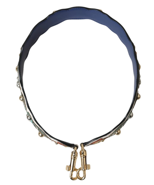 Dolce & Gabbana White Leather Handbag Belt Accessory Shoulder Strap