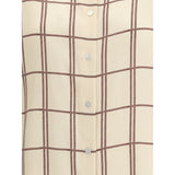 Crida Milano Cream Silk Pattern Shirt