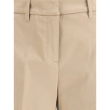 True Royal Beige Cotton Casual Pants