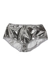 Dolce & Gabbana Silver Metallic High Waist Bikini Bottom WomenUnderwear