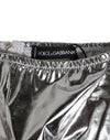 Dolce & Gabbana Silver Metallic High Waist Bikini Bottom WomenUnderwear