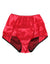 Dolce & Gabbana Red Silk Satin High-Waist Briefs Underwear