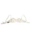 Dolce & Gabbana White Silk Satin Balconnet Lingerie Bra Underwear