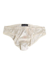 Dolce & Gabbana White Silk Satin Lingerie PantyUnderwear