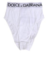 Dolce & Gabbana White Cotton Elastic DG Logo WaistbandUnderwear