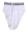 Dolce & Gabbana White Cotton Elastic DG Logo WaistbandUnderwear
