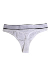 Dolce & Gabbana White Logo Waistband Modal Cotton ThongUnderwear