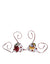 Dolce & Gabbana White Red Polka Dot Floral Print Triangle