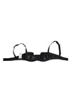 Dolce & Gabbana Black Satin Underwire Bra Lingerie IT2 Underwear
