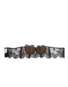 Dolce & Gabbana Black Floral Lace Strapless Bustier Underwear