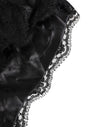 Dolce & Gabbana Black Silk Satin Lace Trim PantyUnderwear