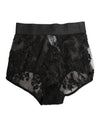 Dolce & Gabbana High Waist Briefs Black Floral LaceUnderwear