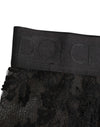 Dolce & Gabbana High Waist Briefs Black Floral LaceUnderwear