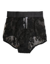 Dolce & Gabbana High Waist Briefs Black Floral LaceUnderwear