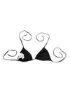 Dolce & Gabbana Black Embroidered Triangle Swimwear Underwear