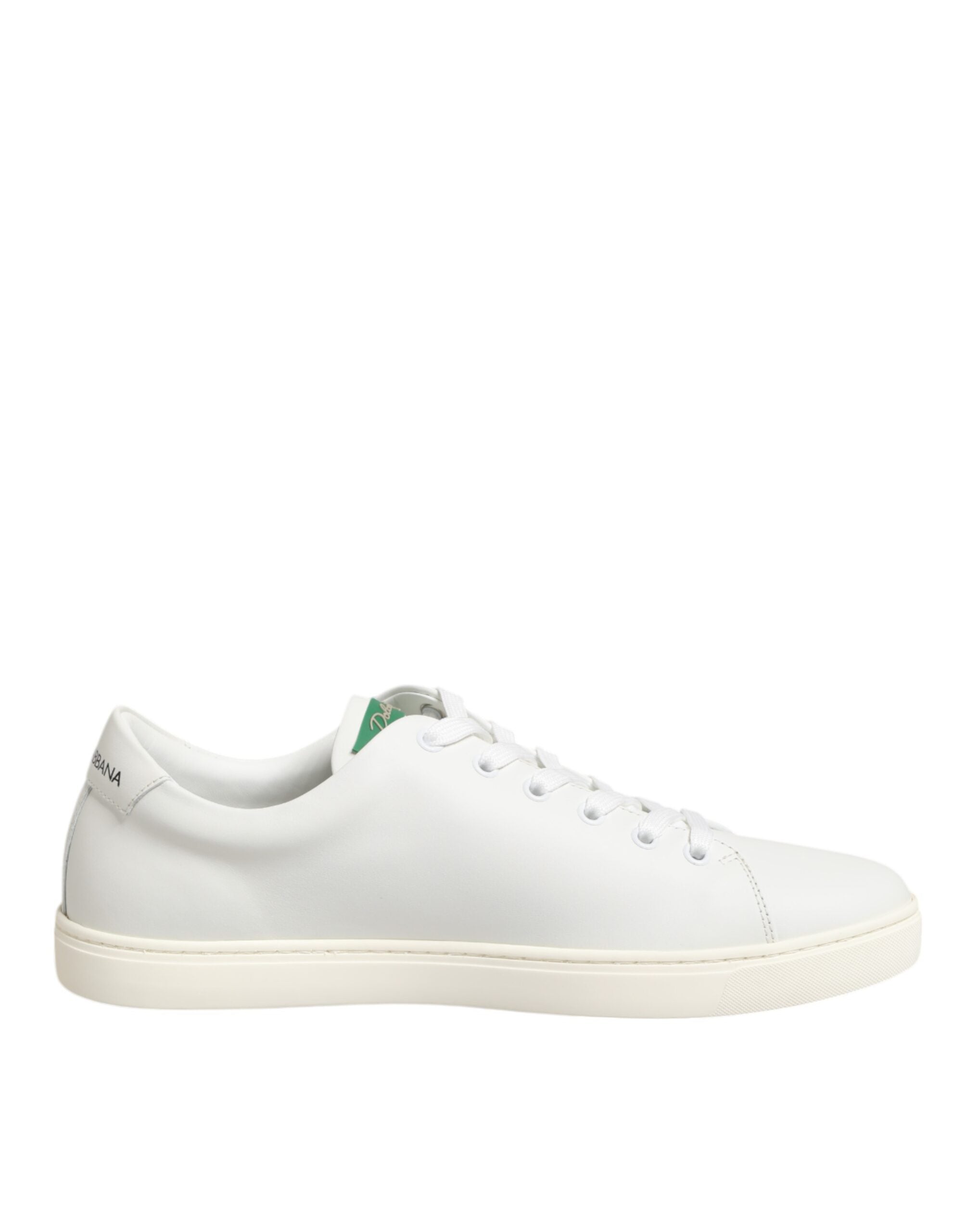 Dolce & Gabbana Dolce & Gabbana White Leather Rose Embroidery Low-Top  Shoes (Shoe Size Women: EU35.5/US5, nan: nan, nan: nan