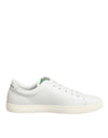 Dolce & Gabbana Dolce & Gabbana White Leather Rose Embroidery Low-TopShoes (Shoe Size Women: EU35.5/US5, nan: nan, nan: nan