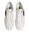 Dolce & Gabbana White Leather Sacre Heart Patch SneakersShoes