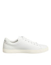 Dolce & Gabbana White Leather Sacre Heart Patch SneakersShoes