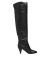 Dolce & Gabbana Black Leather Over-The-Knee DG BootsShoes