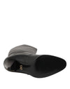 Dolce & Gabbana Black Leather Over-The-Knee DG BootsShoes