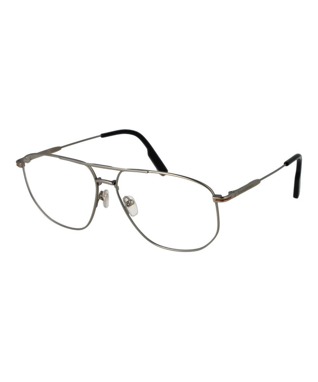 Ermenegildo Zegna Silver Men Glasses Frame