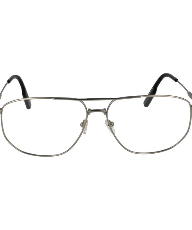 Ermenegildo Zegna Silver Men Glasses Frame