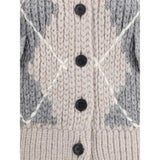Ermanno Scervino Wool argyle-patterned Cardigan