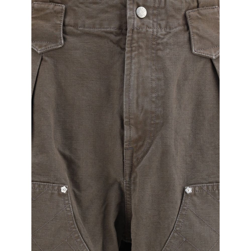Kenzo Brown Cotton Casual Pants