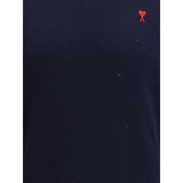 Ami Paris Pull Col Rond Ami De Coeur