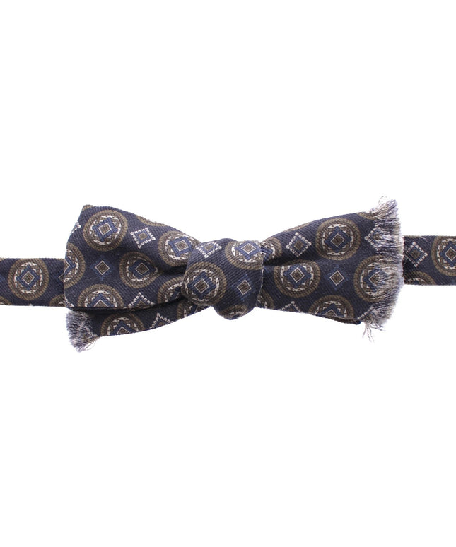Dolce & Gabbana Blue Silk Baroque Fantasi Tied Bow Tie Papillon