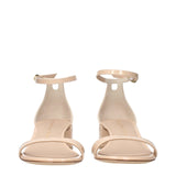 Stuart Weitzman Beige Leather Flat Sandals