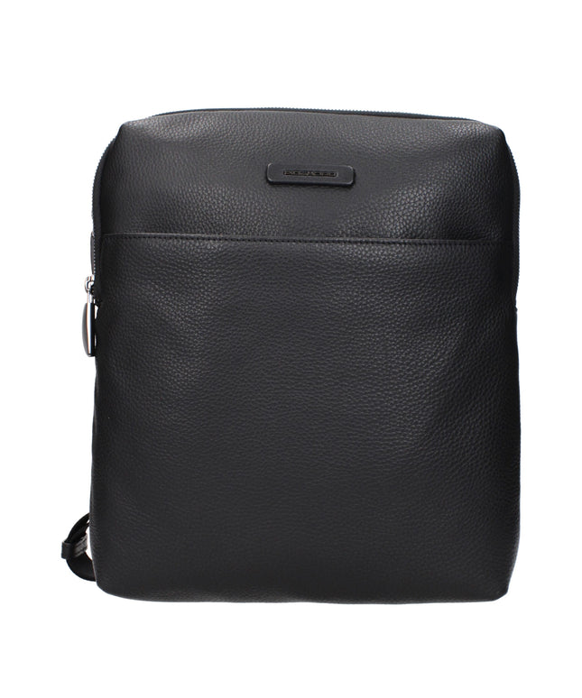 Piquadro Black Leather Crossbody Bags