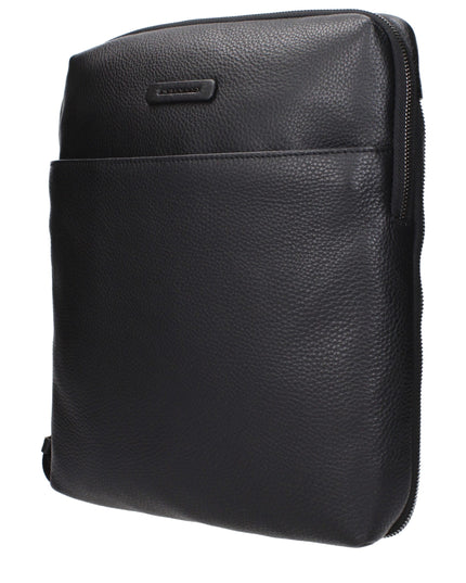 Piquadro Black Leather Crossbody Bags