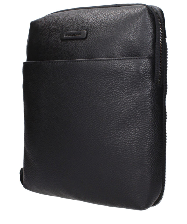 Piquadro Black Leather Crossbody Bags
