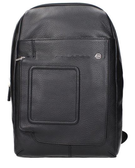 Piquadro Black Leather Crossbody Bags