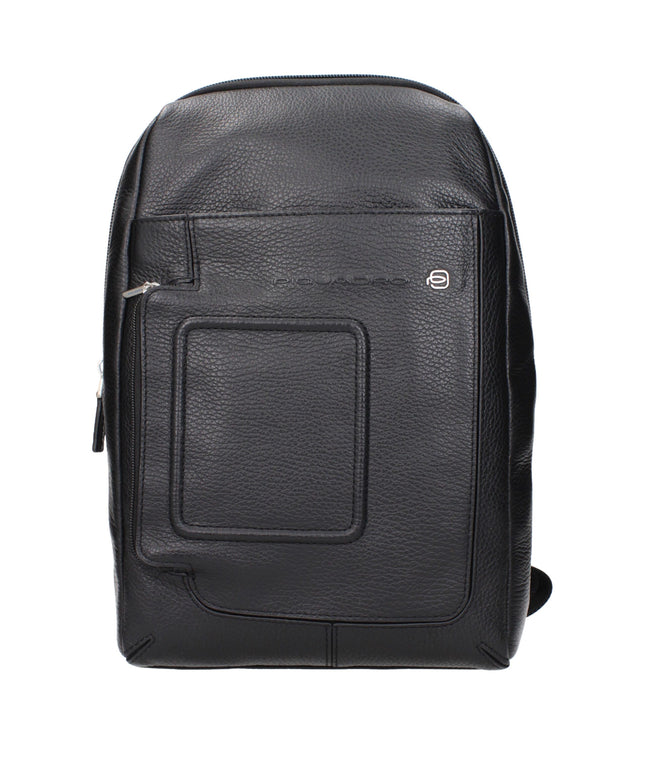 Piquadro Black Leather Crossbody Bags
