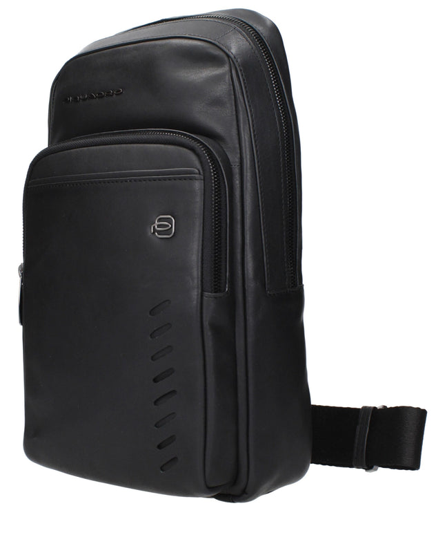 Piquadro Black Leather Crossbody Bags