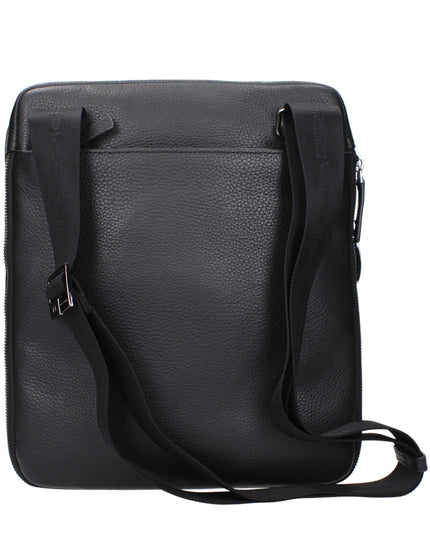 Piquadro Black Leather Crossbody Bags