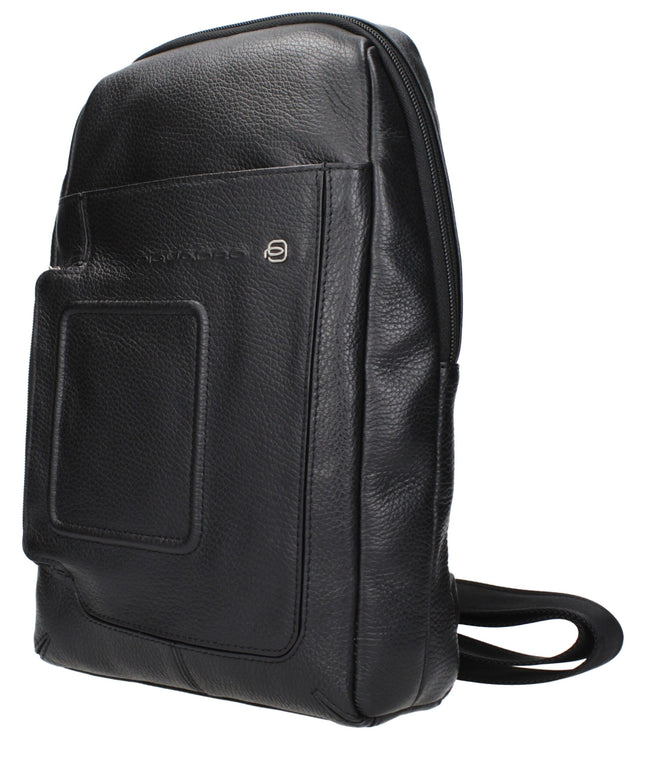Piquadro Black Leather Crossbody Bags