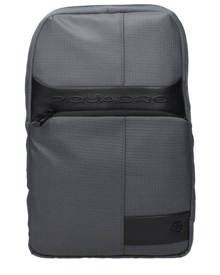 Piquadro Gray Fabric Crossbody Bags