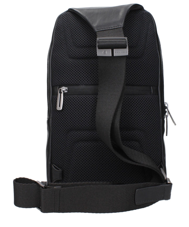 Piquadro Black Leather Crossbody Bags
