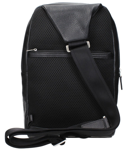 Piquadro Black Leather Crossbody Bags