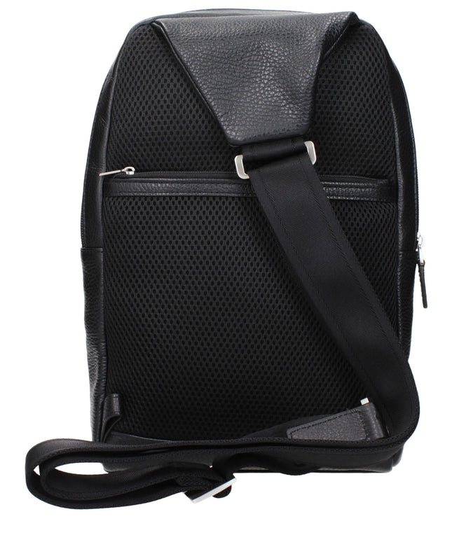 Piquadro Black Leather Crossbody Bags