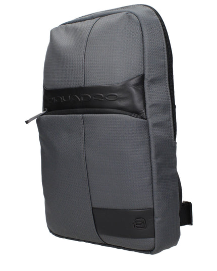 Piquadro Gray Fabric Crossbody Bags