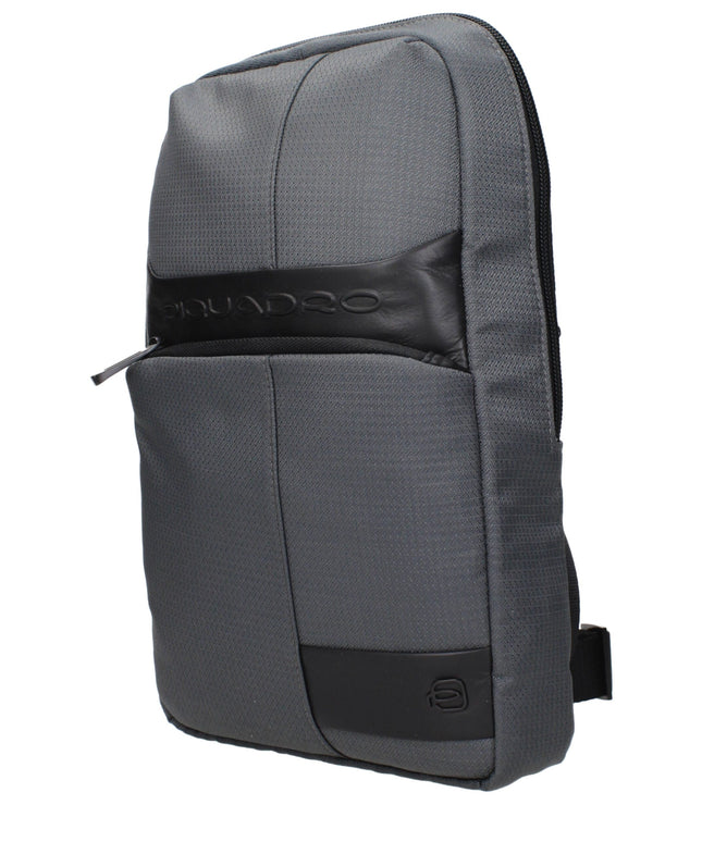 Piquadro Gray Fabric Crossbody Bags